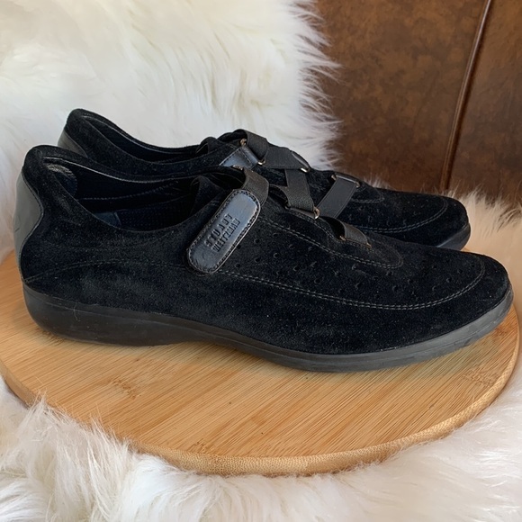 Stuart Weitzman || Black Suede Leather Slip On Sneakers 9.5 M - Picture 12 of 16